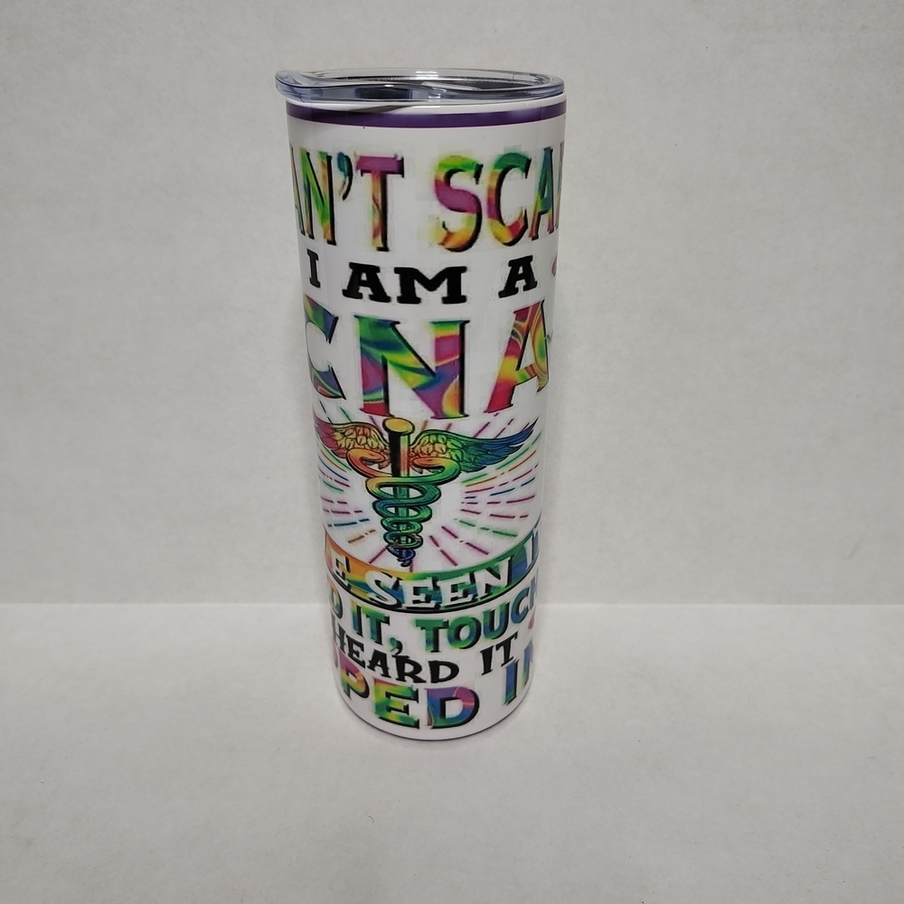CNA Nurse Tumbler Cute Nursing Assistant Gift Cup W/Straw 20oz Certified Nursing